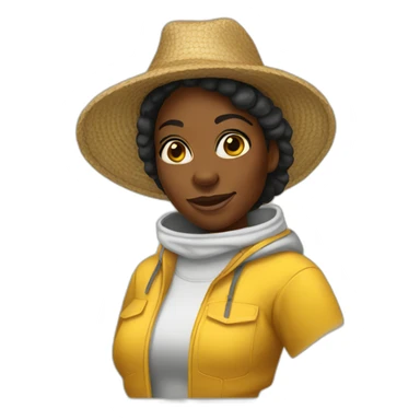 beekeeper black woman sticker