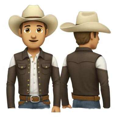 vaquero con cabello blanco sin barba sticker