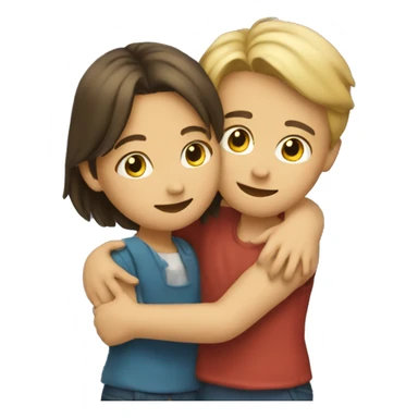 boy hugging a girl from behind  sticker