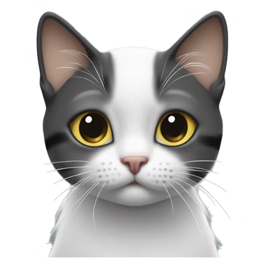 ￼￼cat white and black turning her back on you upset sticker