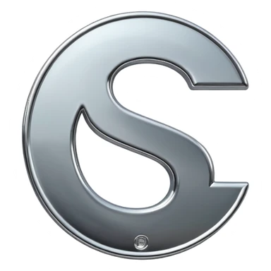 A double dollar sign emoji made of polished silver chrome, smooth metallic surface, glossy reflections, luxury swag vibe, minimal iOS emoji style, centered on white background sticker
