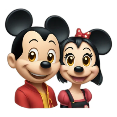 Mickey Mouse and Minni mouse sticker