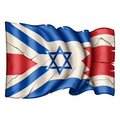 Crossed out Israel flag sticker