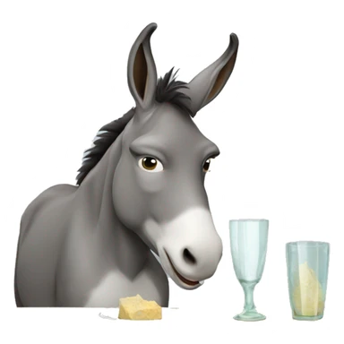 Donkey eating glass sticker