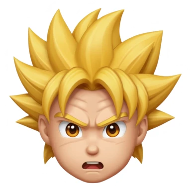 A super Saiyan Goku head emoji sticker