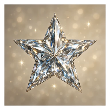 star with a crystal texture, glamorous and stylish sticker