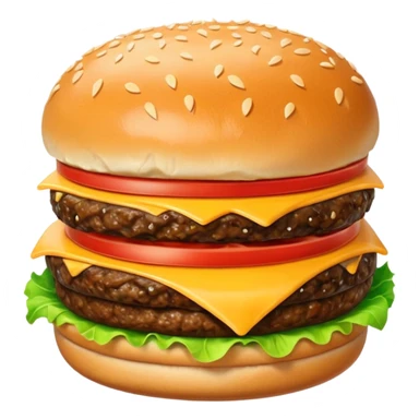 A single burger image for my food vertical in the super app sticker