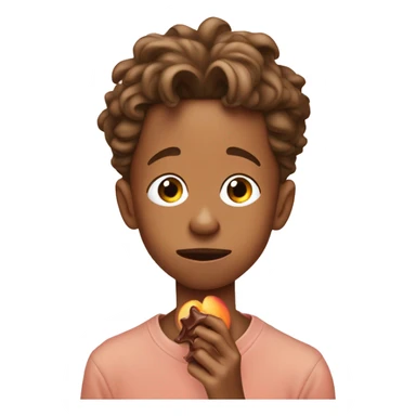 jaden smith eating chocolate out of a peach sticker