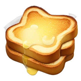 French toast with butter and syrup and powdered sugar sticker