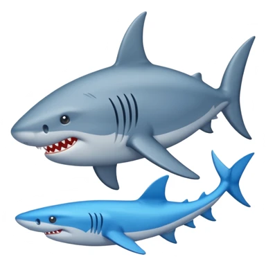 Quiero que me hagas un tiburón con zapatos azules sticker