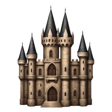 Brown dark acedamia castle sticker