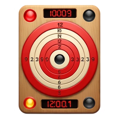 Moving target board with blinking light sticker