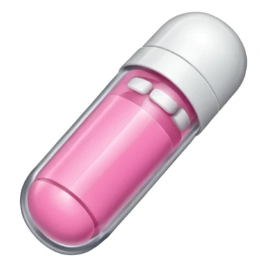 pink medication capsule sticker