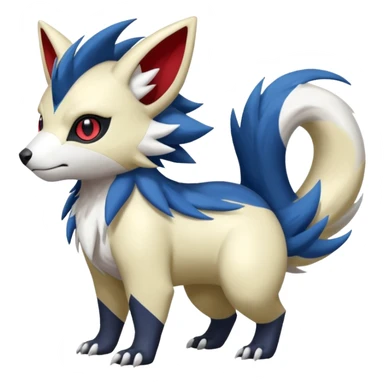 Electrike-Manectric-Absol-Zorua-Furret-Zangoose-fusion-animal-Fakémon-hybrid-creature  sticker