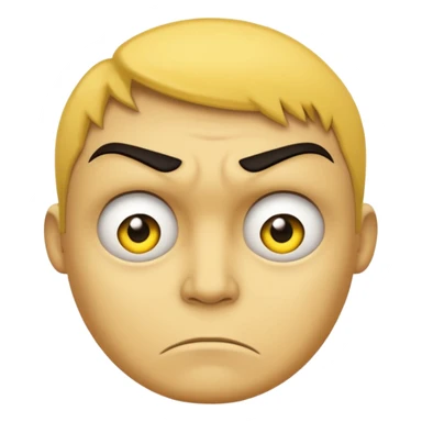 A classic yellow frowning face, but the top half is covered in a dark, sinister shadow. sticker