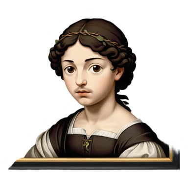 Caravaggio painting in a gold frame sticker