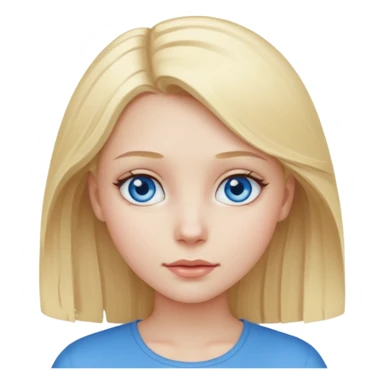 A ugly girl with a blonde hair sticker