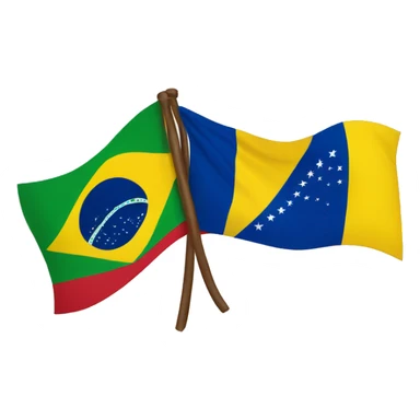 Brazil national flag + Ecuador national flag  sticker