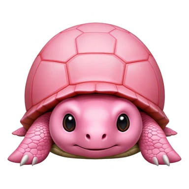 light pink turtle with a much bigger head in chibi style, red shell, cute, adorable, looks like a stuffed animal with no details in skin sticker