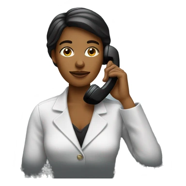 femme noir au téléphone sticker