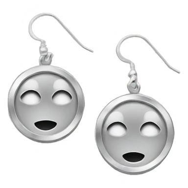 Silver earrings  sticker