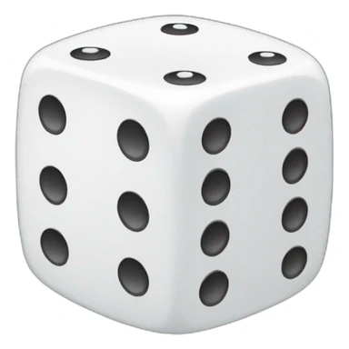 white dice with equal dots sticker