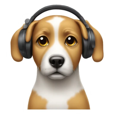 dog with Headphones sticker