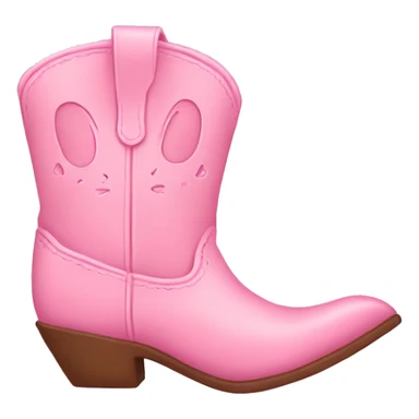 Baby pink cowboy boot sticker