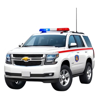 Emergency Response SUV - Chevrolet Tahoe (Model Year: 2021) (Iconic colour: White with red/blue sirens) sticker