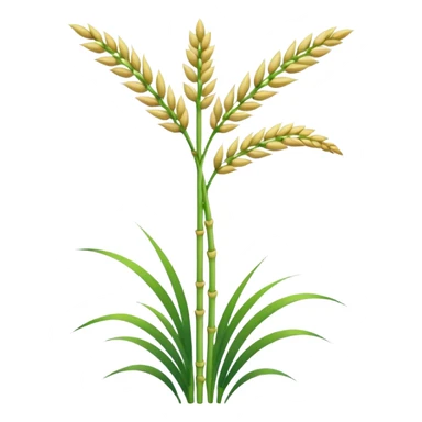 a single rice stalk sticker