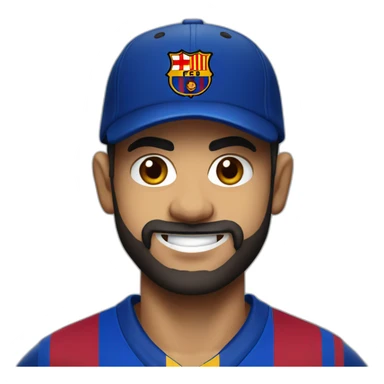 Virat in Barcelona jersey sticker
