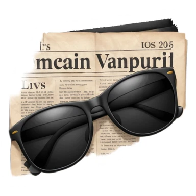 Sunglasses on newspaper sticker