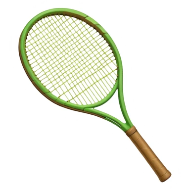green broken tennis racket sticker