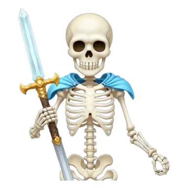 Skeleton with gsword  sticker