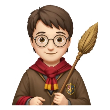 Harry potter flying on a broomstick sticker