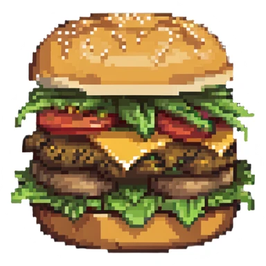 cheeseburger with lettuce and tomato sticker