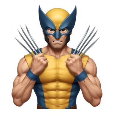 wolverine marvel superhero full mask upper body shot sticker
