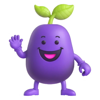 purple grape koolaid man character sticker
