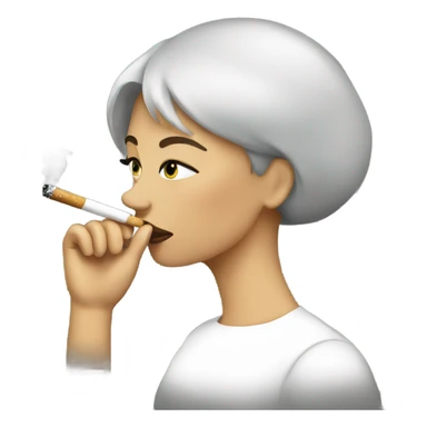 Woman smoking cigarettes  sticker