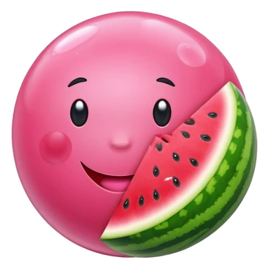 bubble gum and watermelon sticker