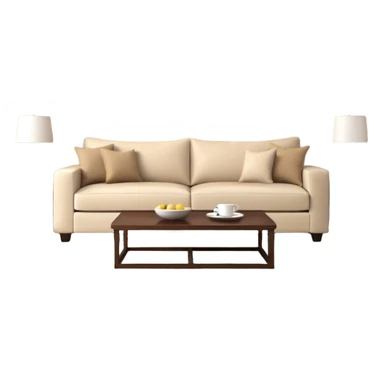 Realistic livingroom neutral color sticker