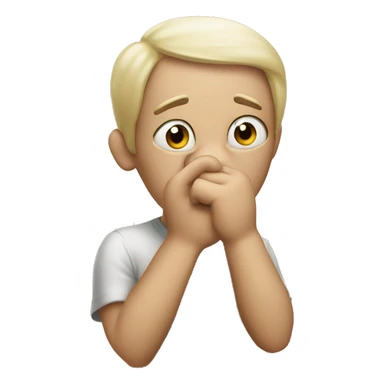 Person holding nose because something else is stinky sticker