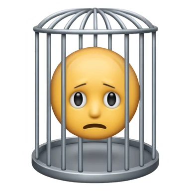 trauriges Emoji im Gefängnis sticker
