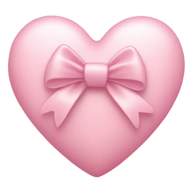 Light pink heart with a small bow sticker