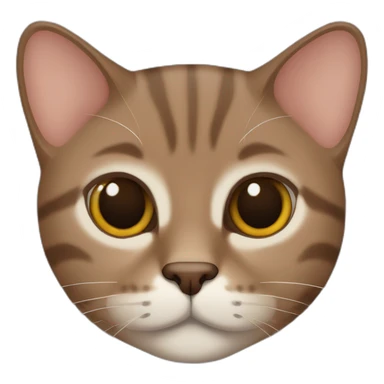 brown male orienal shorthair cat head sticker
