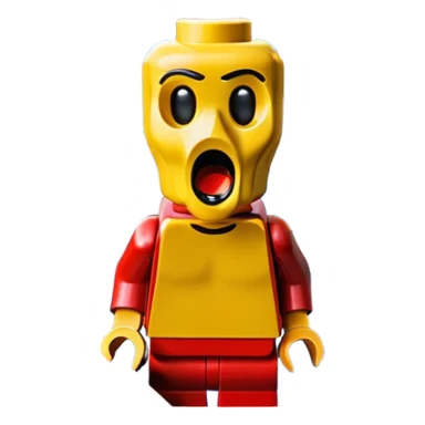 Edvard munch the scream landscape in Lego sticker