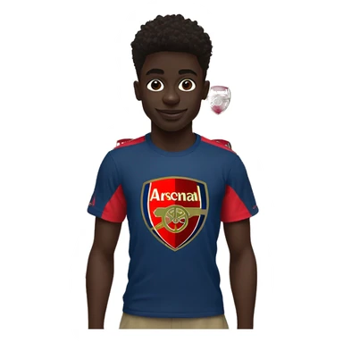 Bukayo Saka with Arsenal FC T-shirt  sticker