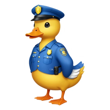 Police duck full body sticker
