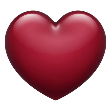 Wine colour heart emoji sticker