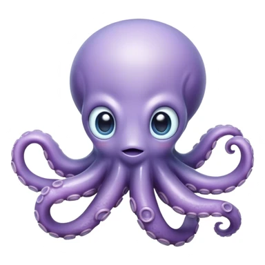 Cinematic Noble Baby Octopus Portrait Emoji, Poised and graceful, with a soft, rounded, slightly translucent body in a dreamy light blue-purple hue, large, glistening eyes full of quiet intelligence and mystery, delicate, flowing tentacles curling gently, Simplified yet sophisticated features, highly detailed, glowing with a soft, ethereal oceanic radiance, high shine, elegant and serene, stylized with an air of deep-sea wonder, focused and tranquil, soft glowing outline, capturing the essence of an otherworldly, intelligent little cephalopod, floating effortlessly in the gentle ocean currents! sticker